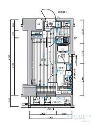 MAINSTAGE新御徒町 1Kの間取図画像