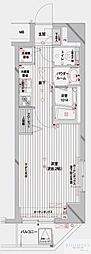 メインステージ蔵前 1Kの間取図画像
