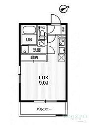 MORERICHELL代官山青葉台 ワンルームの間取図画像