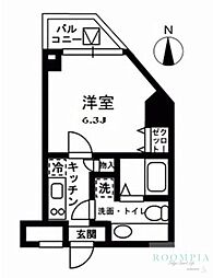 レジディア中野 1Kの間取図画像