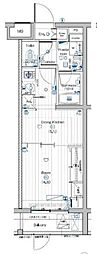 PREMIUMCUBE大岡山DEUX 1DKの間取図画像