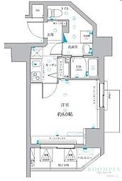 グランドコート親水公園 1Kの間取図画像