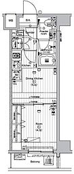 THEPREMIUMCUBEGSHIOMI 1DKの間取図画像