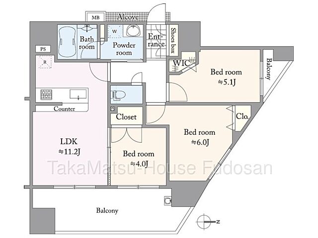 間取り 〜朝日輝く8階〜グリーンホームズ葛西南レジデンス 8階/-