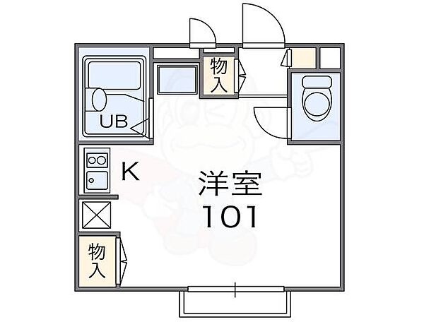 レオパレス上野西 ｜大阪府豊中市上野西４丁目(賃貸アパート1R・1階・20.70㎡)の写真 その2