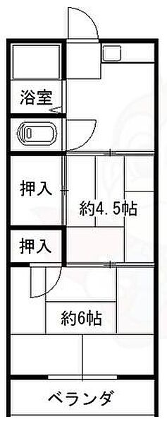 内田文化住宅 ｜大阪府吹田市江坂町２丁目(賃貸アパート2DK・2階・28.50㎡)の写真 その2