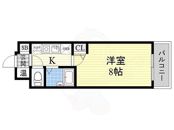 K緑地 ｜大阪府吹田市千里山竹園１丁目(賃貸マンション1K・3階・22.62㎡)の写真 その2