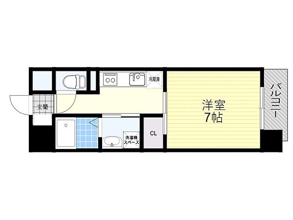 Hackberry ｜大阪府吹田市江の木町(賃貸マンション1K・9階・25.90㎡)の写真 その2