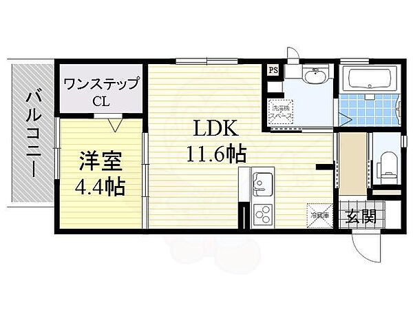 ベルメゾン池田 ｜大阪府池田市住吉１丁目(賃貸アパート1LDK・2階・42.00㎡)の写真 その2