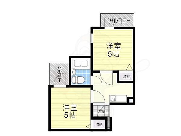 六龍苑岡町 ｜大阪府豊中市岡町北２丁目(賃貸マンション2K・2階・26.45㎡)の写真 その2