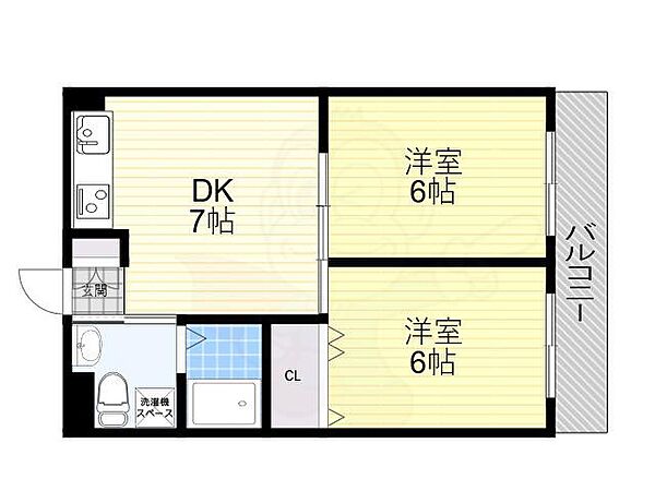 レジェンド ｜大阪府豊中市庄内幸町３丁目(賃貸マンション2DK・1階・45.00㎡)の写真 その2