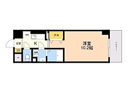 グランド ライン 1Kの間取図画像