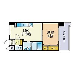 レジデンス20 1LDKの間取図画像
