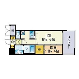 グランフォーレ博多駅東スタイル 1LDKの間取図画像