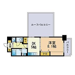パークレジデンス 1DKの間取図画像