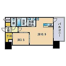 ベネフィス博多南グランスウィート 1LDKの間取図画像