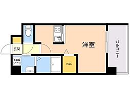 エンクレスト博多駅東2 1Kの間取図画像