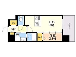 デュ・レジア博多レジデンス 1LDKの間取図画像