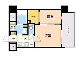 ネストピア東比恵駅前IV 2Kの間取図画像