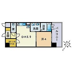 カーサエンペサール 1DKの間取図画像