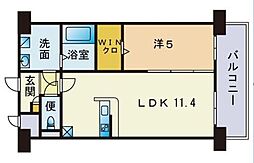 サクラート駅南 1LDKの間取図画像