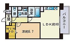 サクラート駅南 1LDKの間取図画像