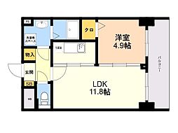 クレアシオン 1LDKの間取図画像