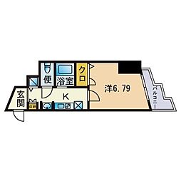 アネシスT・J 1Kの間取図画像