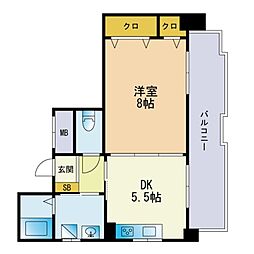 パークレジデンス 1DKの間取図画像