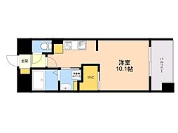 ＬＩＢＴＨ博多駅南6 11階ワンルームの間取り