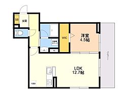 D-ROOM板付 1LDKの間取図画像