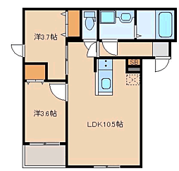間取図画像 2LDK