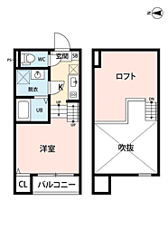 ベルフィーユ ワンルームの間取図画像