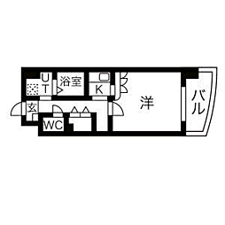 サムティ筥崎宮前 1Kの間取図画像