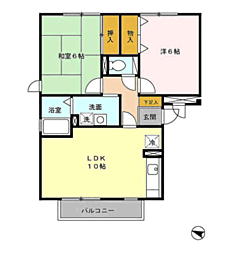 エスポアール18B 2LDKの間取図画像