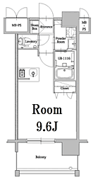 エンクレスト千早 ワンルームの間取図画像