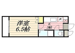 プレアール唐原 1Kの間取図画像
