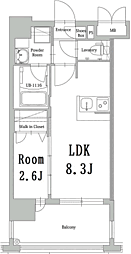 エンクレスト香椎セピア通り 1LDKの間取図画像