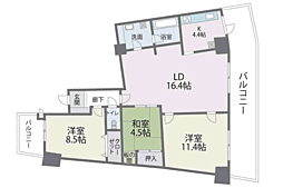 アイランドシティインフィニガーデンE棟 3LDKの間取図画像