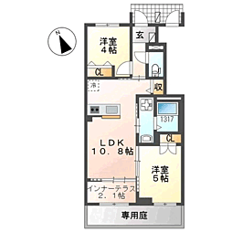 イルミフェイト 2LDKの間取図画像