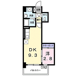 グレイス花見が丘 1DKの間取図画像