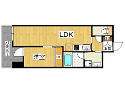 プライムアーバン香椎 1LDKの間取図画像