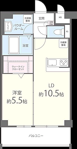 プレミアムワン 502｜福岡県福岡市東区原田４丁目(賃貸マンション1LDK・5階・40.02㎡)の写真 その2