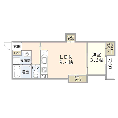 和白1丁目新築アパート 302｜福岡県福岡市東区和白１丁目(賃貸アパート1LDK・3階・35.00㎡)の写真 その2