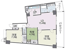 アイランドシティインフィニガーデンE棟 3LDKの間取図画像