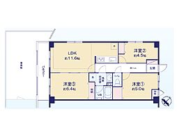 セントレー南林間 3LDKの間取図画像