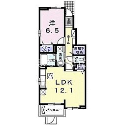 アリエッタ 1階1LDKの間取り
