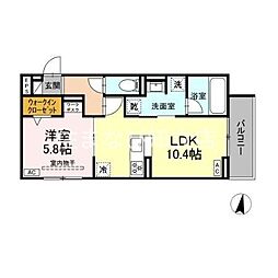 刈谷市幸町2丁目アパート 1LDKの間取図画像