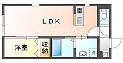 ジュエル刈谷富士見町 1LDKの間取図画像