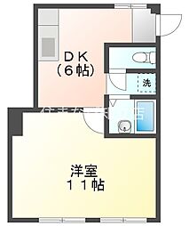 池端レジデンス 1DKの間取図画像